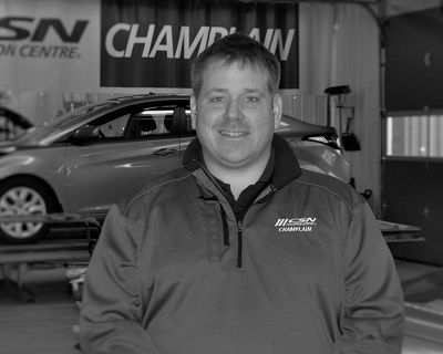 Andrew barkhouse general manager at champlain auto body